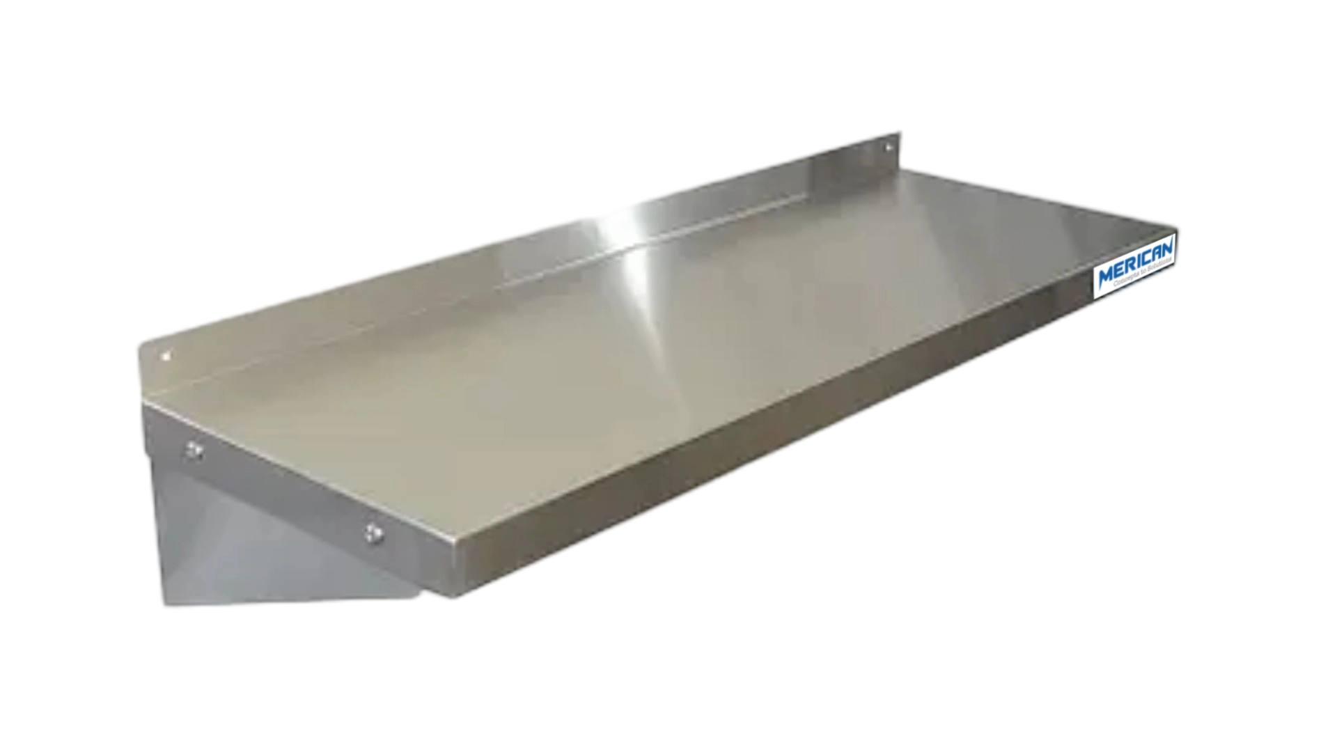 Stainless Steel Single Tier Wall Shelves